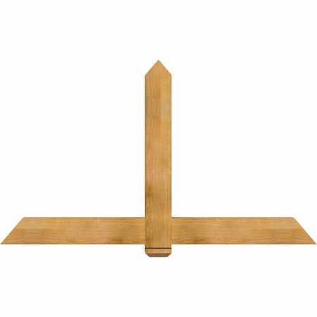 Ekena Millwork Eugene Rough Sawn Timber Gable Bracket, Western Red Cedar, 72"W x 42"H x 4"D x 6"F, 14/12 Pitch GBW072X42X0406EUG00RWR